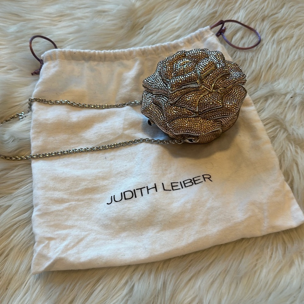 JUDITH LEIBER DAZZLING  PINK ROSE Clutch NWT